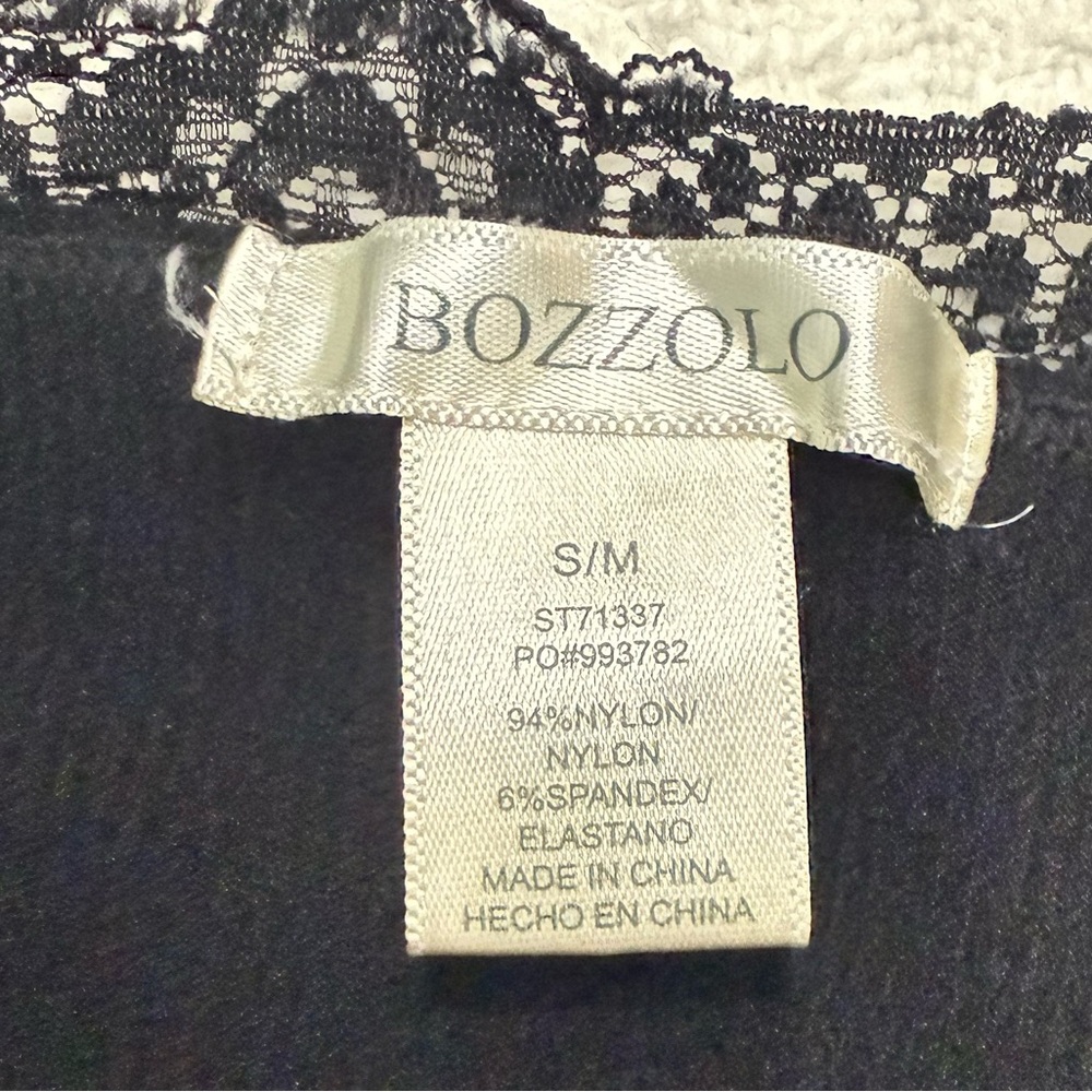 Bozzolo Ribbed Lacey Black Tank (S/M) - Picture 2 of 6